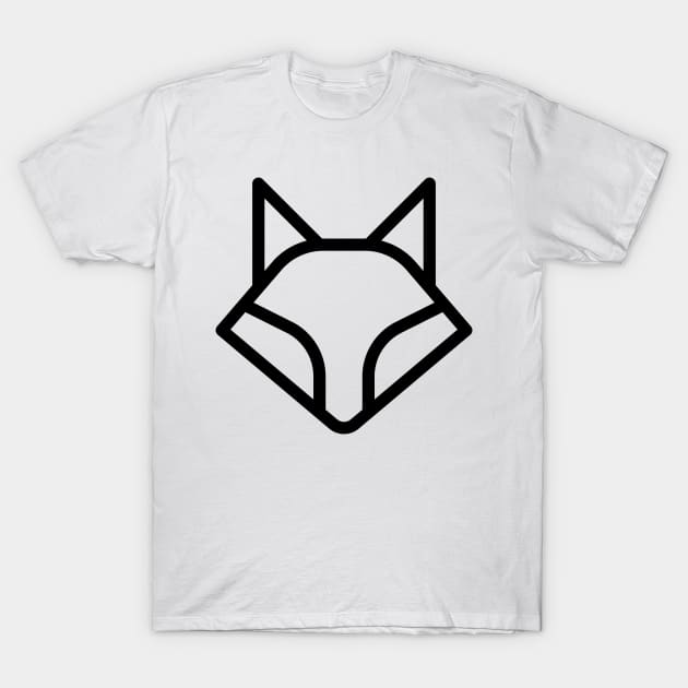 Fox, black line T-Shirt by Mixserdesign